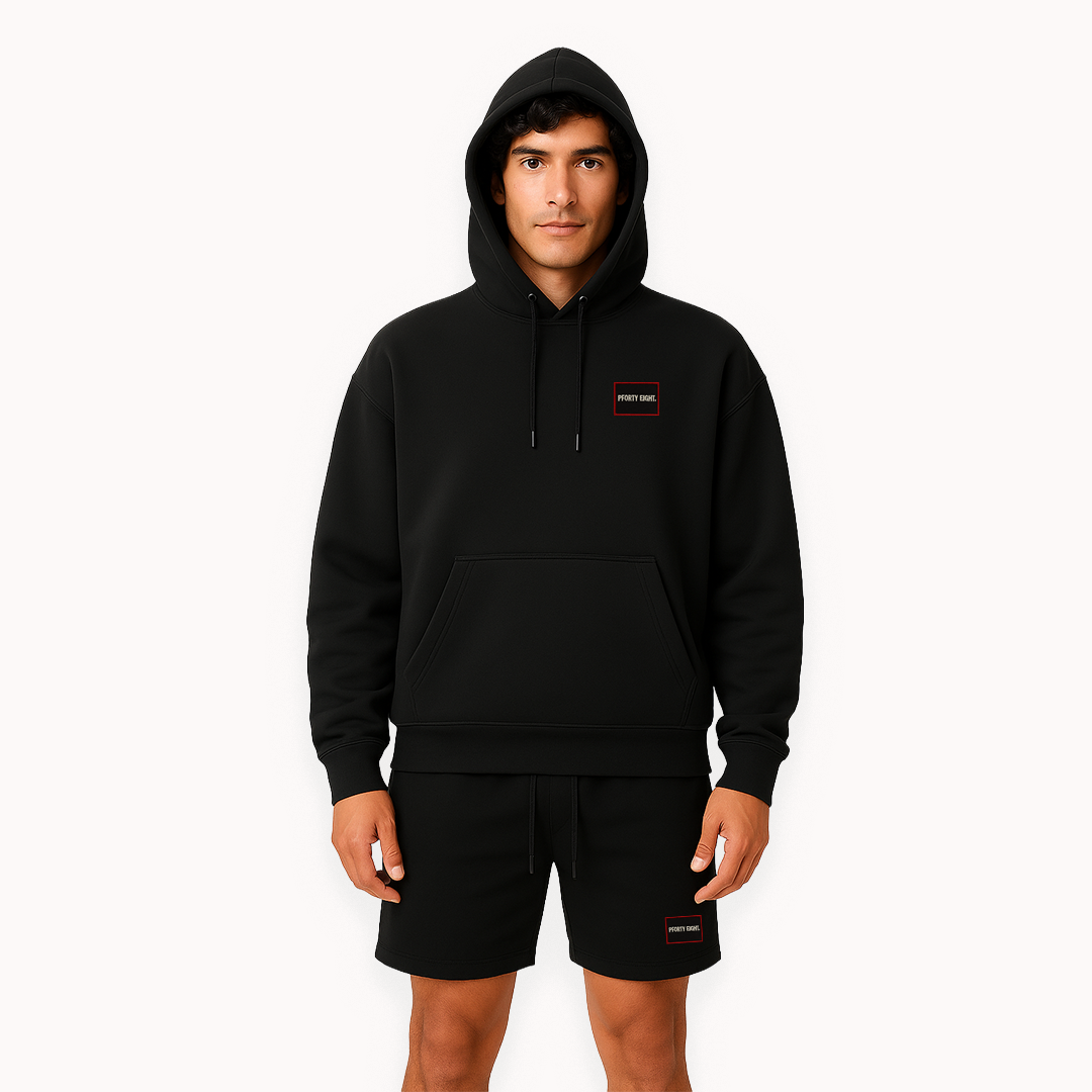 FORTY EIGHT Noir Core Hoodie Set